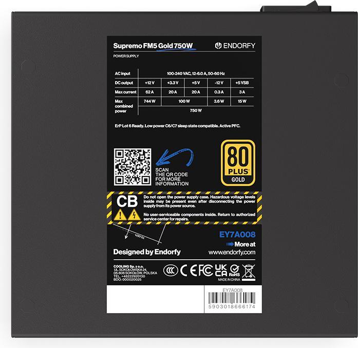 Produktbild Endorfy Supremo FM5 Gold 750W ATX EY7A008 (750 W)