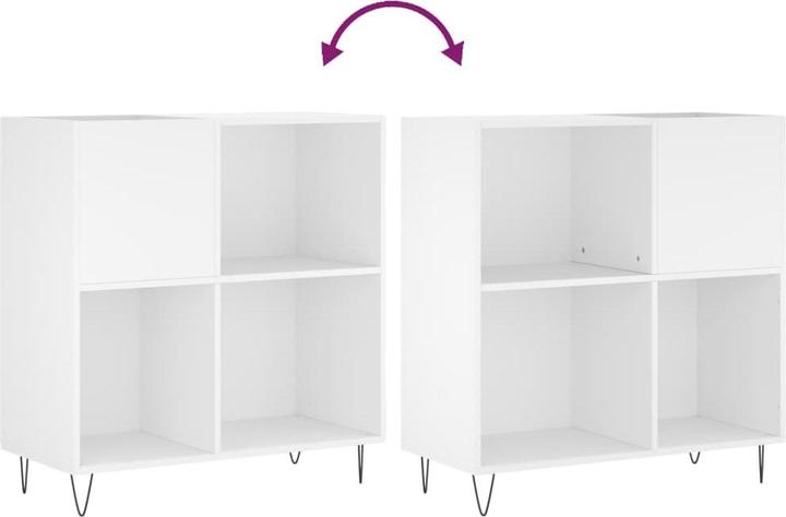 Image du produit VidaXL Plattenschrank Weiss 84,5x38x89 cm Holzwerkstoff, Farbe