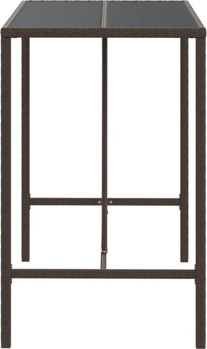 Produktbild vidaXL Bartisch mit Glasplatte (110 x 70 x 110 cm)