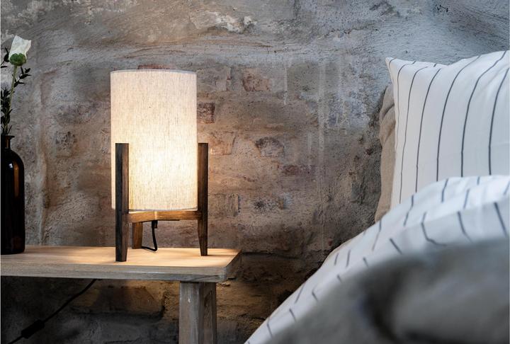 Actual product image Markslöjd Eruca 1 table lamp H39 Walnut/beige (E27)