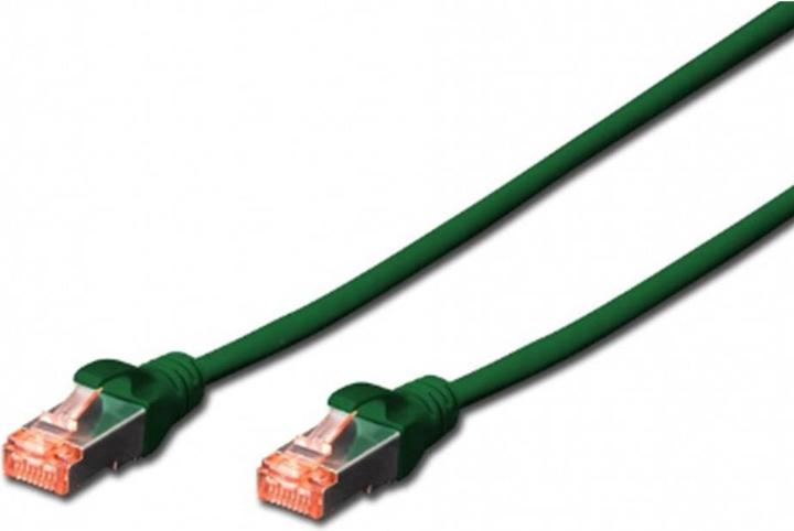Produktbild Digitus CAT 6 S-FTP Patchkabel Cu LSZH AWG 27/7 Lange 0,25 m 10 Stuck Farbe Grun (S/FTP, CAT6, 0.25 m)