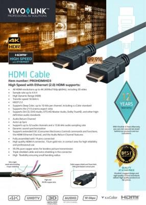 Produktbild Vivolink HDMI (Typ A) — HDMI (Typ A) (3 m)