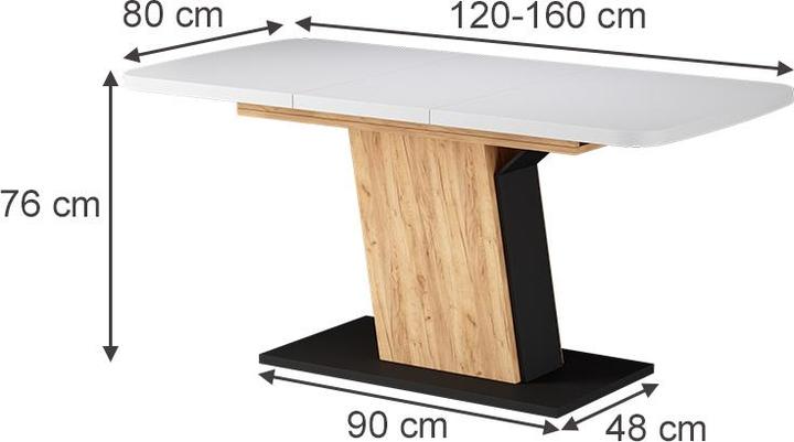 Actual product image Vicco Fenaro dining room table (120 x 80 x 77.30 cm)