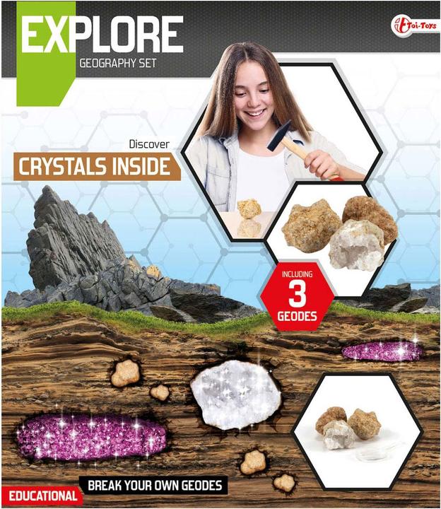 Actual product image Toi-Toys Geodes explore refract