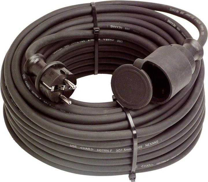 Actual product image As - Schwabe Rubber extension cable (40 m, CEE 7/3)