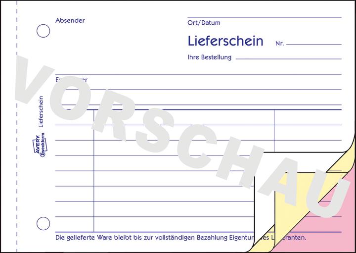 Produktbild Avery Lieferscheine speziell für Österreich (120 x)