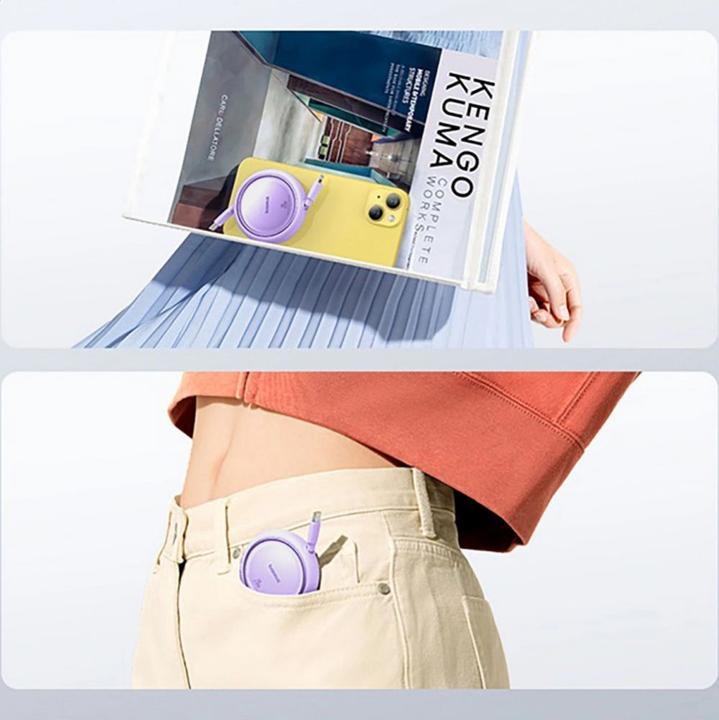 Produktbild Baseus Free2Pull retractable USB-C / Lightning cable 20W 1m - purple (1 m, 20 W)