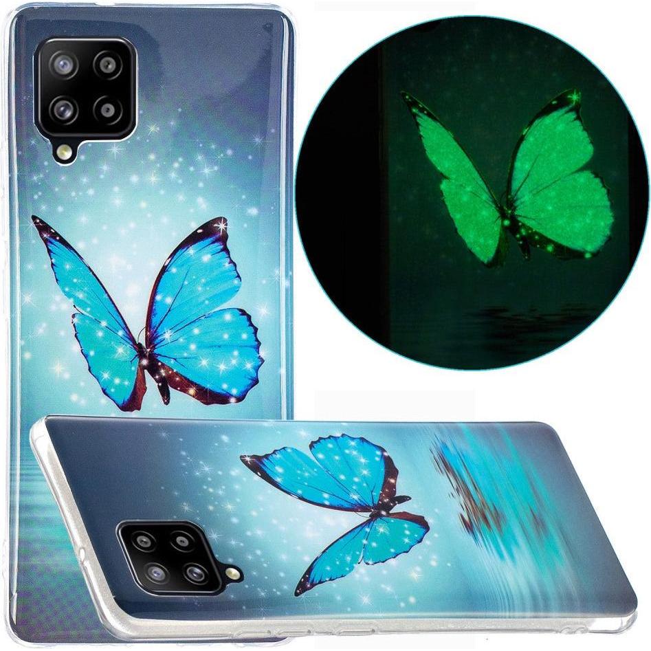 Cover-Discount Galaxy A42 - Fluoreszierendes Silikon Case Mandala (Samsung Galaxy A42 5G), Smartphone Hülle, Schwarz, Me...