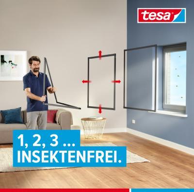 Immagine prodotto tesa Zanzariera FALT per finestre, telaio in alluminio regolabile in base alle dimensioni, pieghevole (140 x 140 cm)