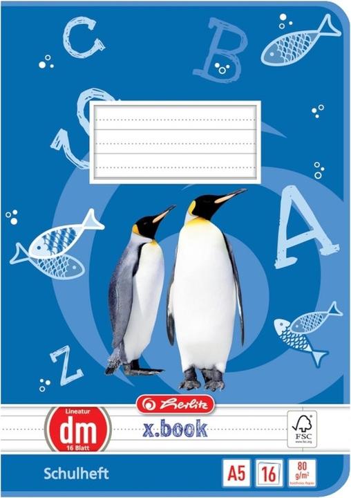 Actual product image Herlitz Exercise book x.book, DIN A5, ruling dm / lined (A5, Lined)