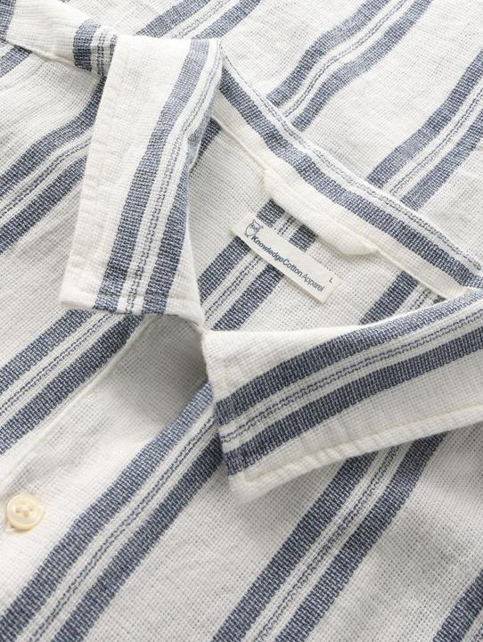 Produktbild KnowledgeCotton Apparel Box S/S Striped Cotton Shirt (S)