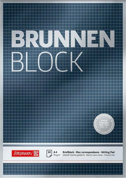 Produktbild Briefblock 'BRUNNEN-Block' Premium (A4, Kariert, Harter Einband)