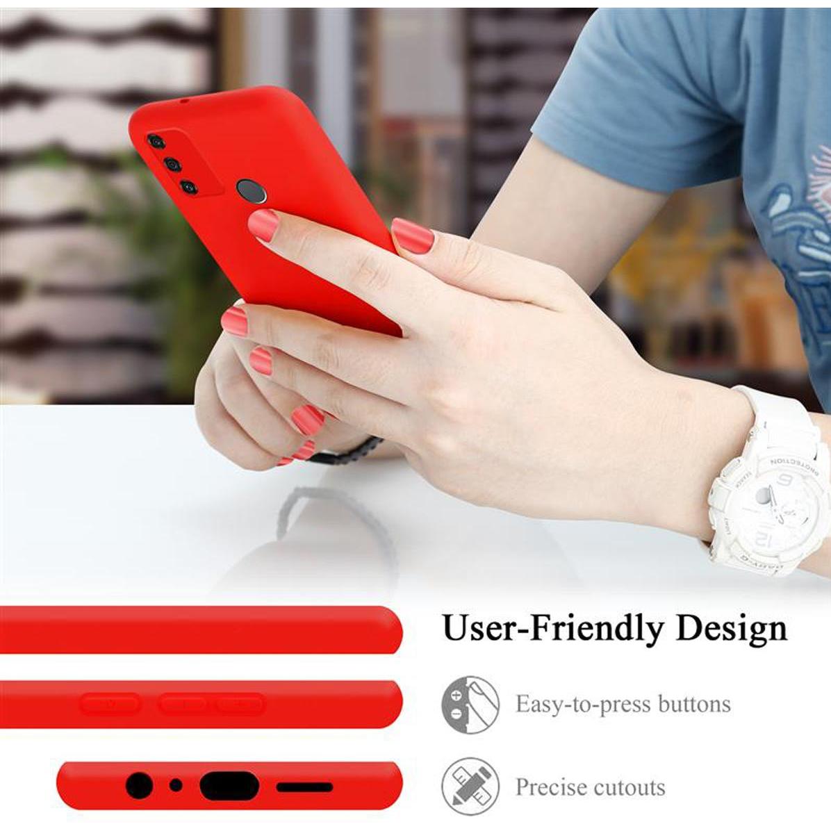 Thumbnail - Cadorabo TPU Liquid Silicone Case Cover (Xiaomi Redmi 9A), Smartphone Hülle, Rot