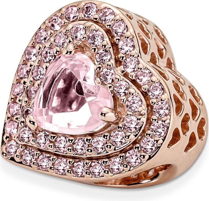 Immagine prodotto Pandora Charms/Beads a forma di cuore di rosa (Metallo, placcato oro rosa)