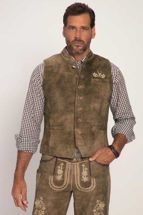 Produktbild JP1880 Weste, Ziegen Veloursleder, Tracht, Stehkragen (52)