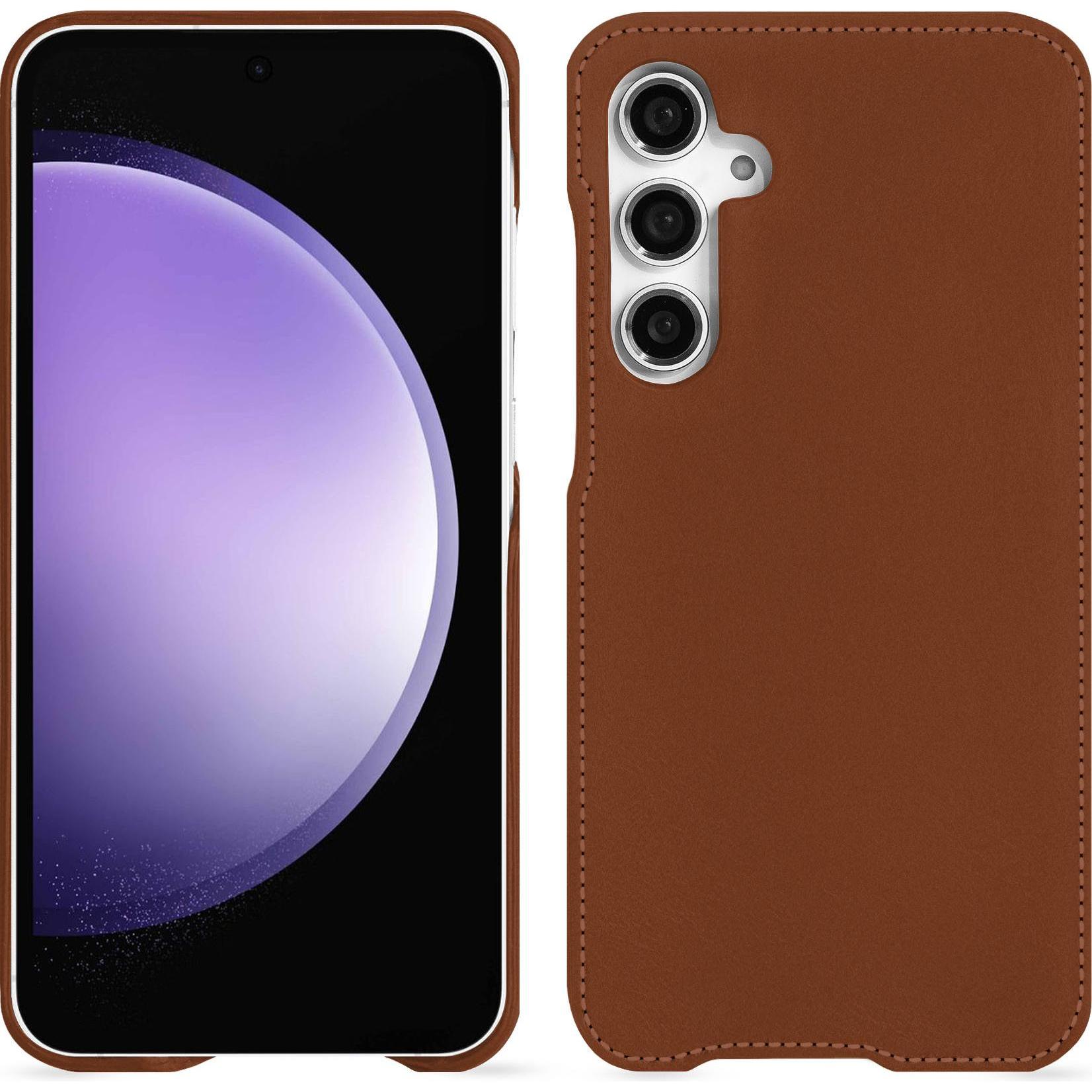 Noreve Lederschutzhülle (Samsung Galaxy S23 FE), Smartphone Hülle, Braun