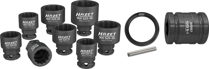 Produktbild HAZET Schlag-, Maschinenschrauber Steckschlüsseleinsatz ∙ Doppelsechskant 900SZ6/11 ∙ Vierkant12,5 … (19 mm, 32 mm, 27 mm, 24 mm, 36 mm, 22 mm, 21 mm, 30 mm)