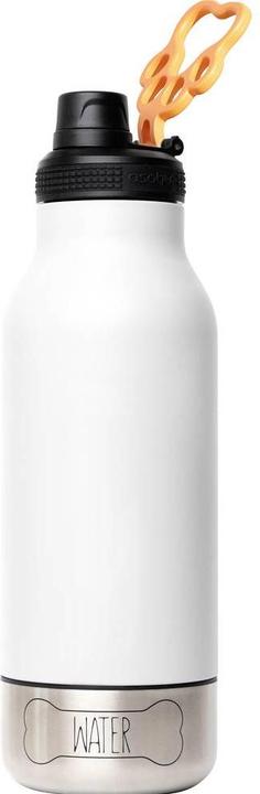 Asobu - Dog Bowl Buddy - Stainless Steel Bottle with 2 Bowls White (394.42 cl)