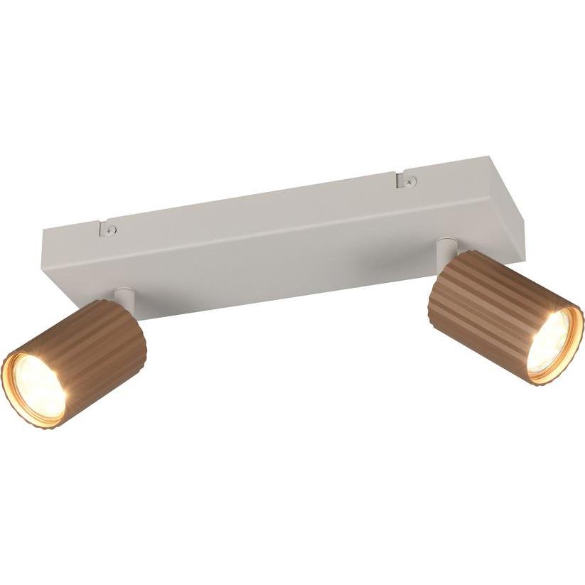 Trio, Applique + Plafoniera, 867700265 Soka GU10 Strahler 2-fach Coffee