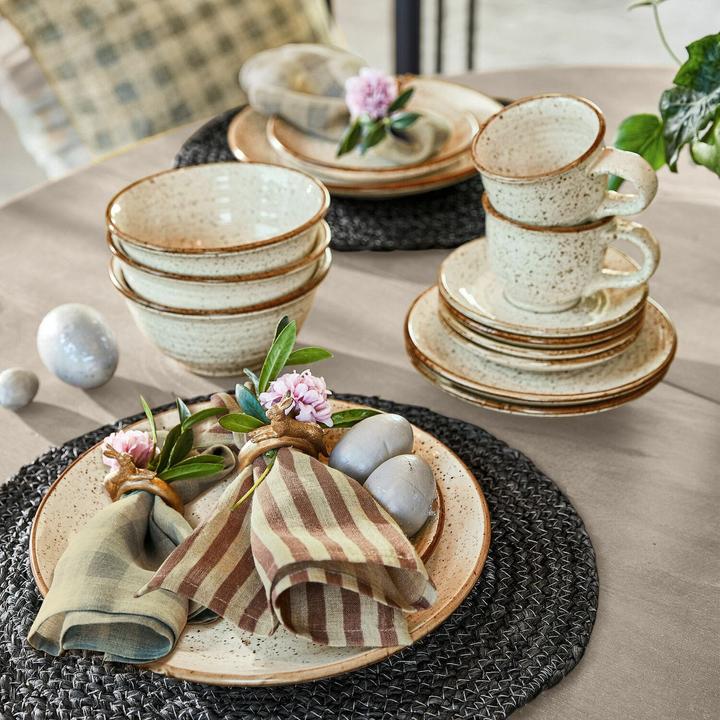 Actual product image Loberon Tableware Set of 30 Murray beige (30 pcs.)