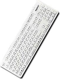 Actual product image KeySonic KSK-8030 IN industrial silicone keyboard eronomic waterproof antimicrobial resistant to alkali... (DE, Cable)