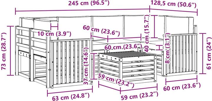 Produktbild vidaXL Outdoor-Sofa
