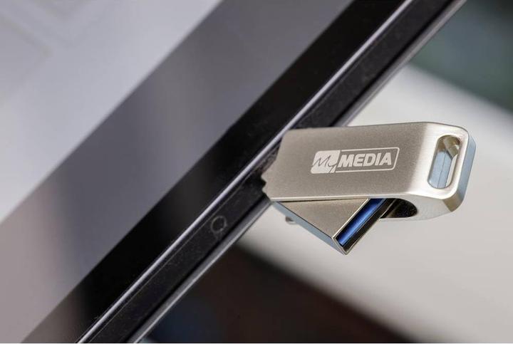 Produktbild MyMedia USB 3.2 OTG Stick 32GB, Typ A-C, My Dual, silber (32 GB, USB-A, USB-C)