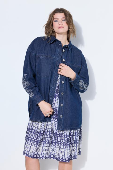 Immagine prodotto Studio Untold Camicia in denim, taglio oversize, ricamo sulle maniche (46)