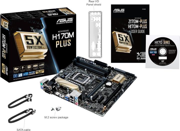 Immagine prodotto ASUS H170M-Plus (LGA 1151, Intel H170, mATX)