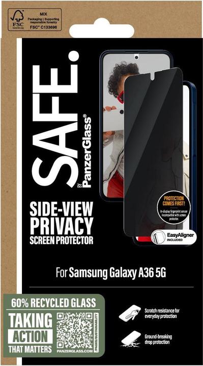 Produktbild PanzerGlass Safe By Privacy (1 Stk., Samsung Galaxy A36)