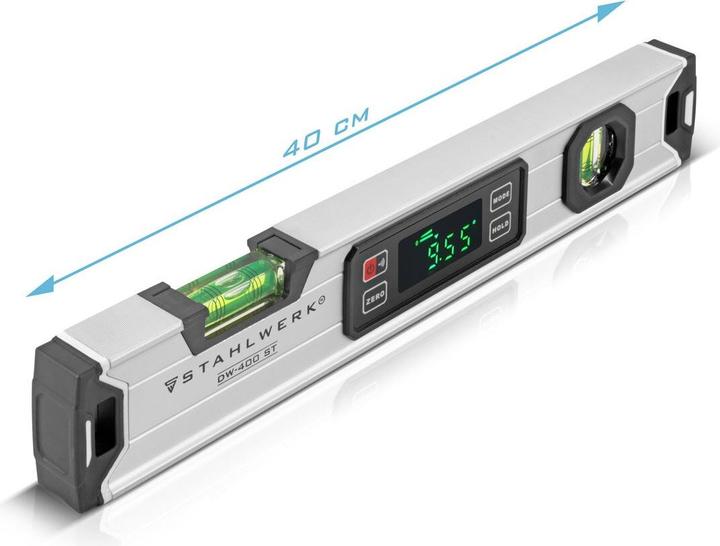 Actual product image Stahlwerk Digital spirit level DW-400 ST made of aluminium with 400 mm length (40 cm)