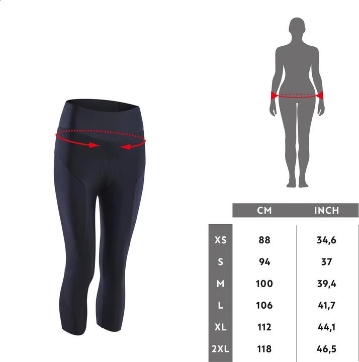 Image du produit Rockrider Pantalon 3/4 Legging MTB femme noir (L)