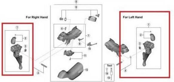 Image du produit Shimano Levier De Vitesse Cpl Li O.H