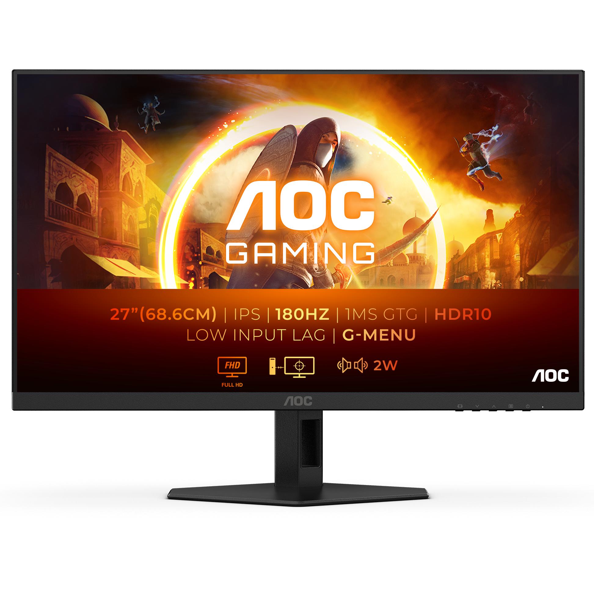 AOC 27G4XE (1920 x 1080 Pixel, 27"), Monitor, Grau, Schwarz