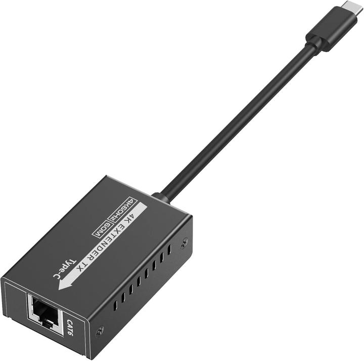 Produktbild PremiumCord USB-C na HDMI extender přes patch kabel Cat5e/6/6a 4K@60Hz na 60m (Extender)