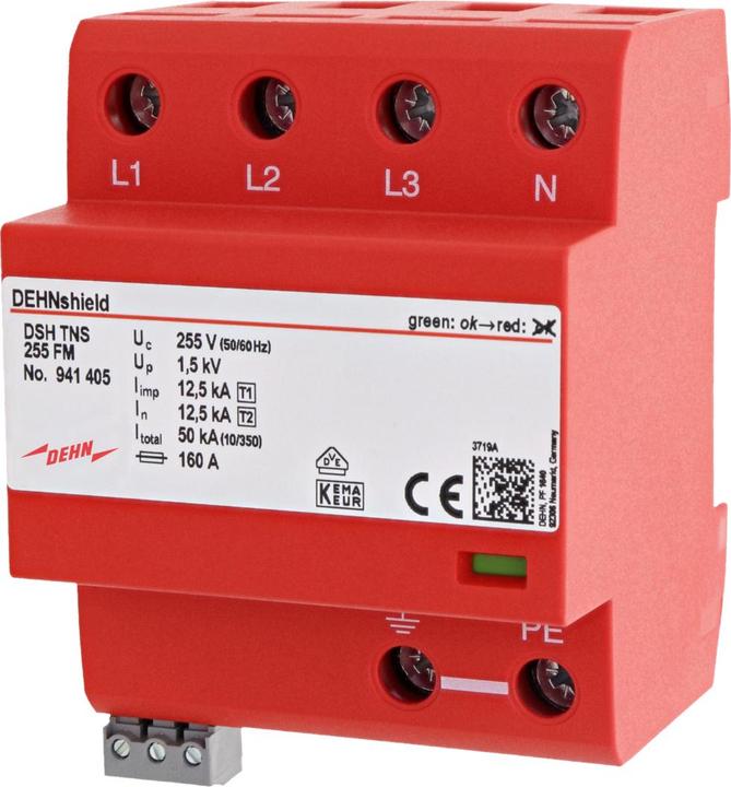 Produktbild Dehn SOEHNE anwendungsoptimierter Kombiableiter DSH TNS 255 FM shield