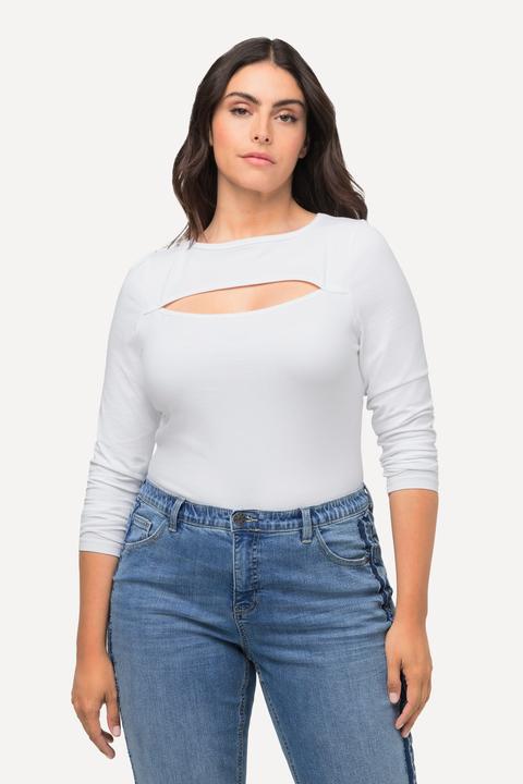 Immagine prodotto Ulla Popken Body aderente con apertura e maniche lunghe (M)