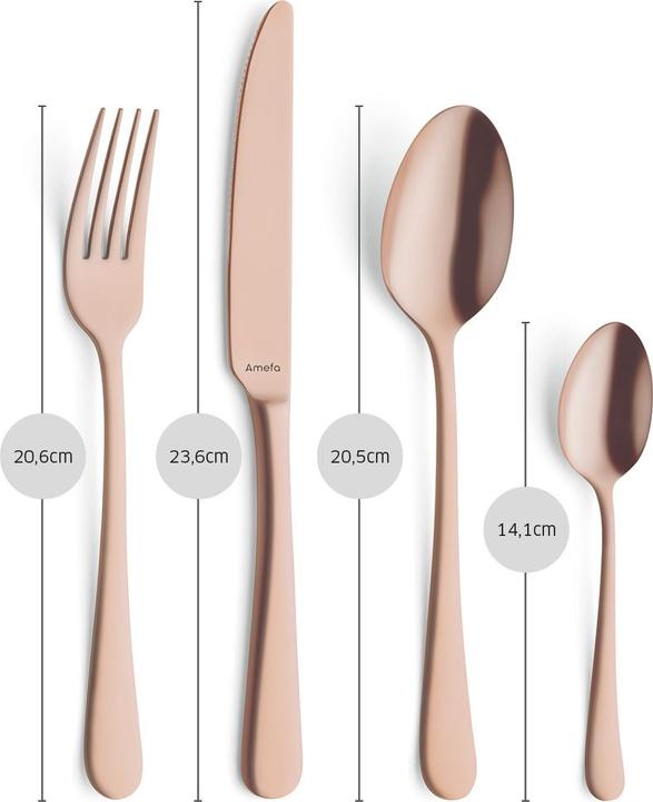 Produktbild Amefa Besteckset 2 PVD 1410 Austin (24 Stück, Besteck Set)