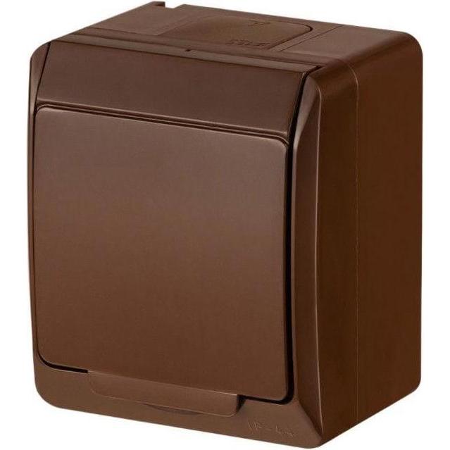 Elektro-Plast, Steckdose, PLUG SOCKET HERMES 0324-06 BROWN