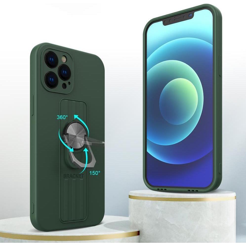 Hurtel Custodia in silicone Ring Case con impugnatura e supporto per Xiaomi Poco M4 Pro 5G blu (Xiaomi Poco M4 Pro 5G), Cover smartphone, Blu