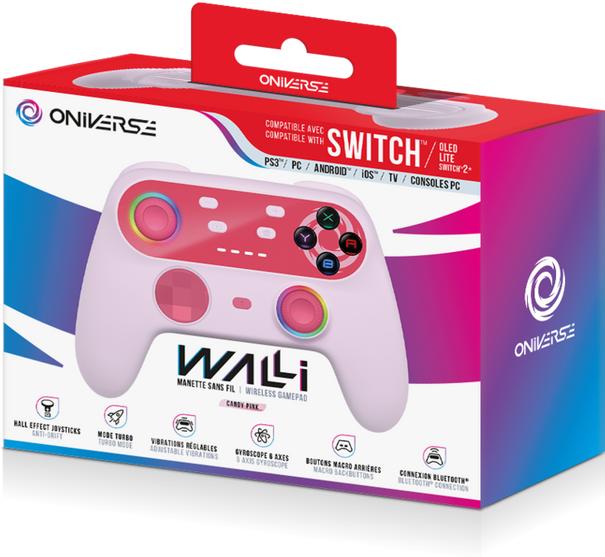Actual product image Oniverse Walli Wireless Game Controller, Candy Pink, Switch / Switch 2 (PS3, Switch, Switch Lite, Switch OLED)