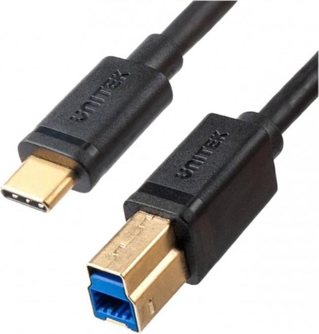 Actual product image Unitek C14096BK USB-C to USB-B 3.0 Printer Cable 2m (2 m, USB 3.0)