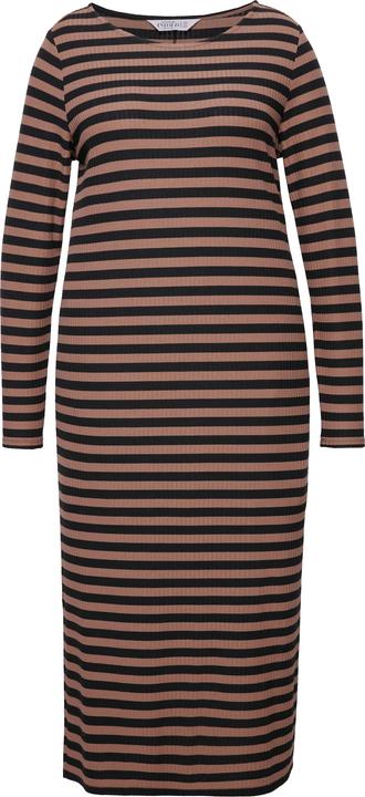 Produktbild Studio Untold Jersey-Midikleid, A-Linie, Rippjersey, Ringel (54)