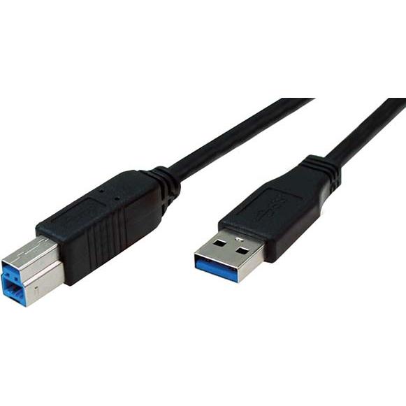 Bachmann 917.1203 USB Kabel 3 m USB 3.2 Gen 1 (3.1 Gen 1) USB A USB B Schwarz (3 m, USB 3.2 Gen 1), USB Kabel