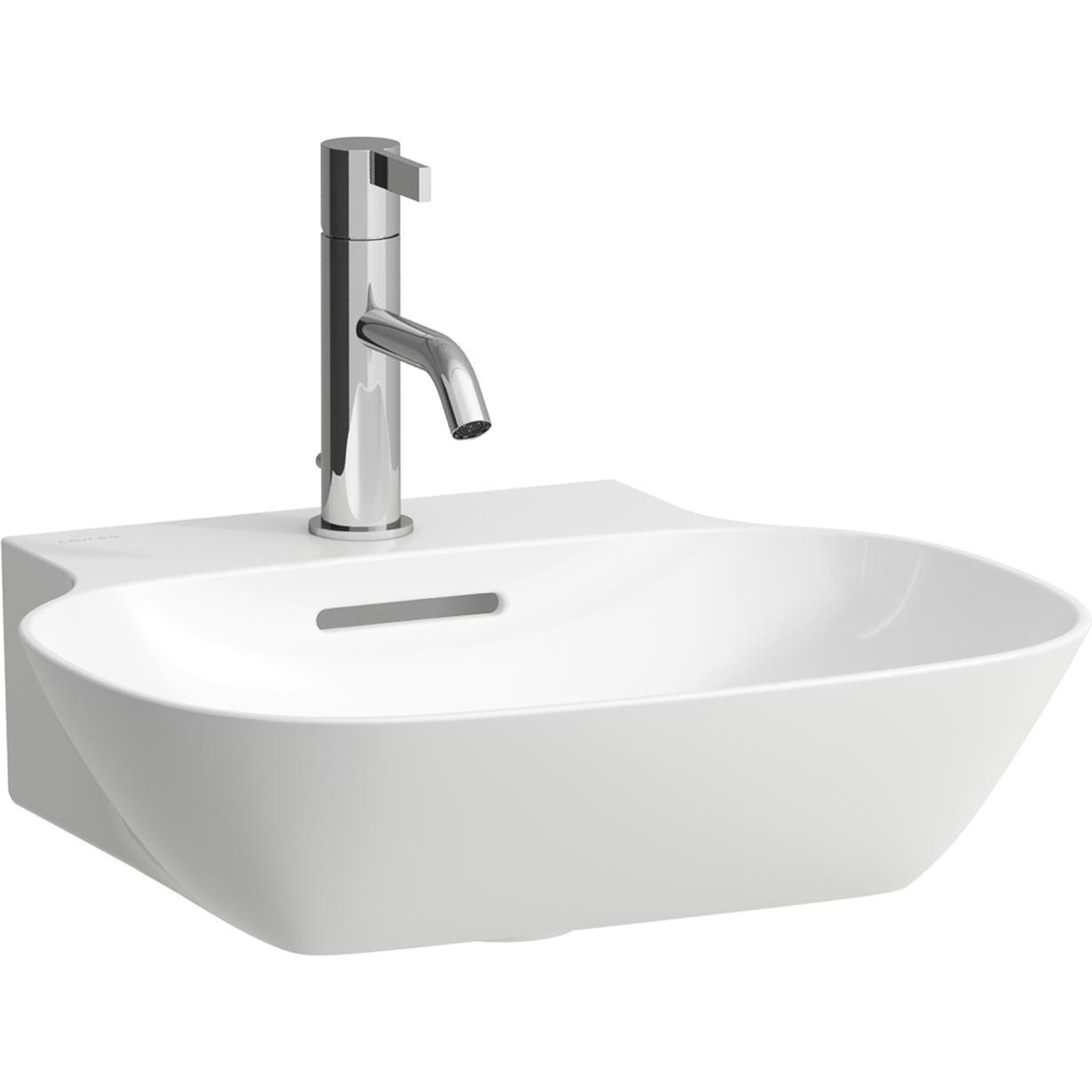 Laufen, Waschbecken, INO Handwaschbecken, 1 Hahnloch, mit Überlauf, 450x410mm, H815301 (450 mm, 167 mm)