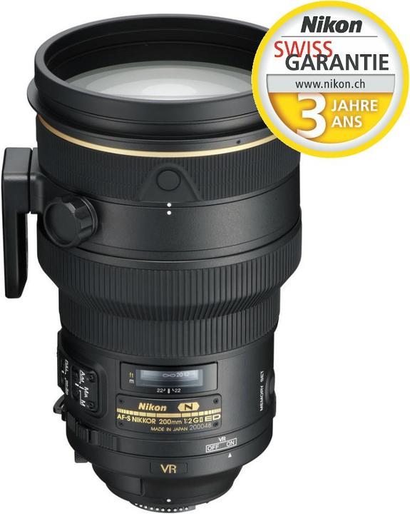 Nikon AF-S 200mm f/2G ED VR (Nikon F, Plein format)