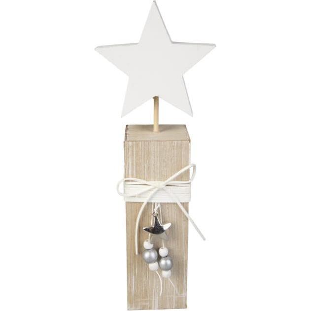Thumbnail - MICA Living, Weihnachtsdeko, Standdeko - Stern - aus Holz - ca. 11,5 x 6,5 x 31 cm