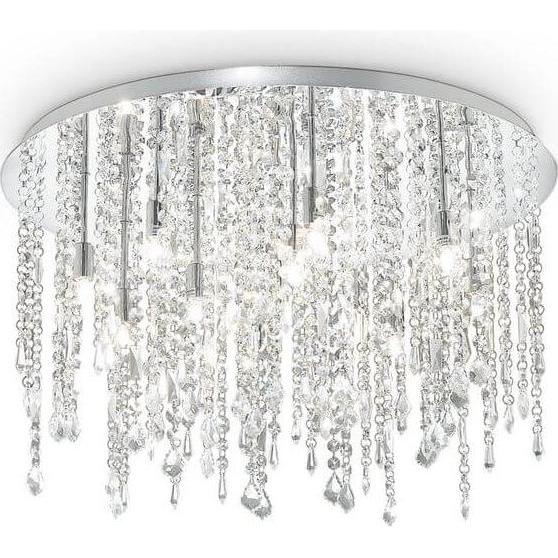 Ideal lux, Wandleuchte + Deckenleuchte, ROYAL G9 Deckenleuchte 12x ⌀600mm dimmbar Chrom warmweiss 053004 (370 lm, G9)
