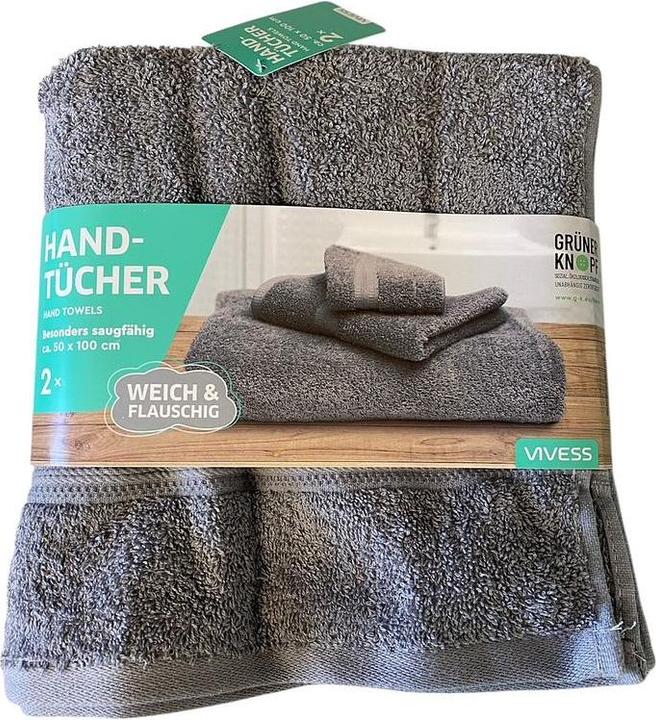 Actual product image Vivess Handuch 2er Set (100 x 50 cm)