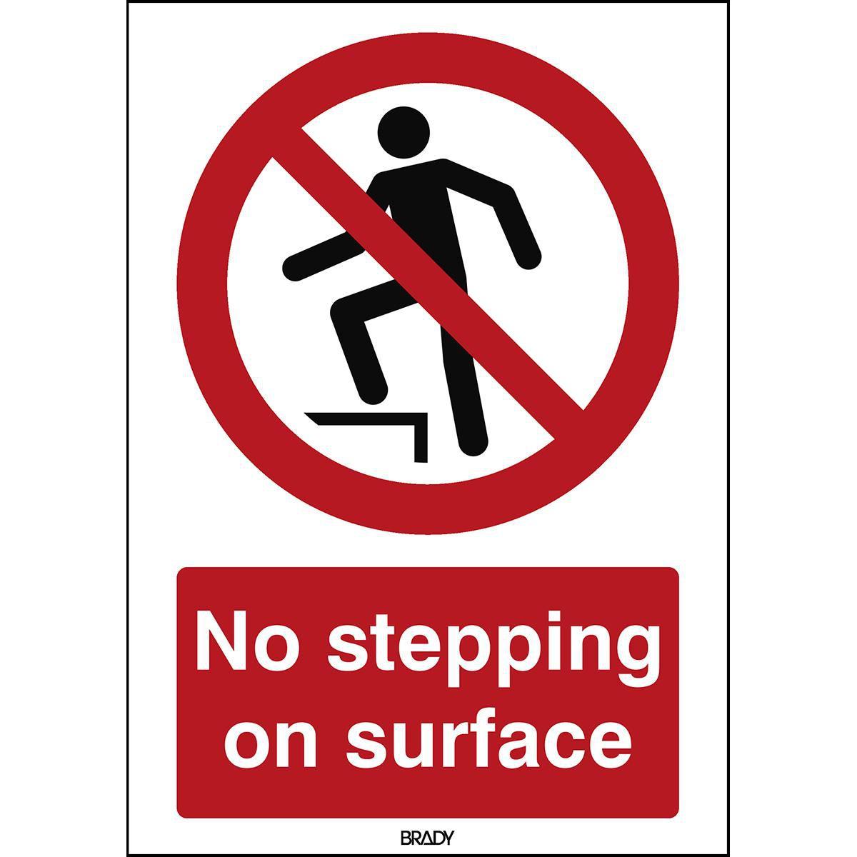 Brady, Sicherheitskennzeichnung, ISO Safety Sign - No stepping